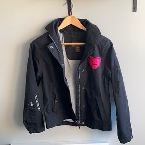 Black jacket with wework logo